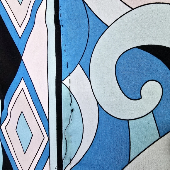 Michael Kors Women Sz OS Cover up Top adjust string neck poncho mod swirl print - Picture 9 of 11